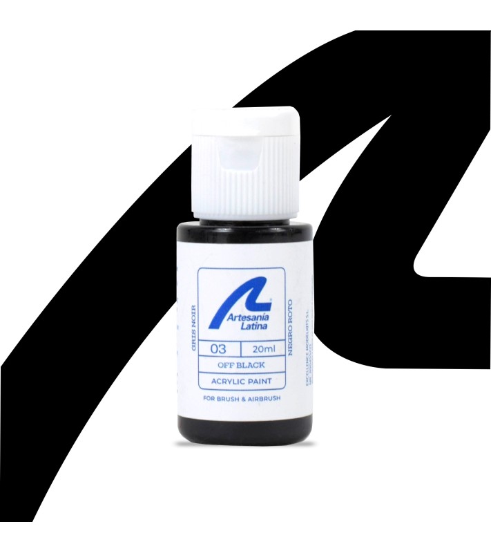 Verf op waterbasis: Gebroken zwart (20 ml)