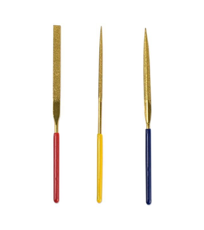 Zestaw 3 mini pilników diamentowych o rozmiarze 100 mm