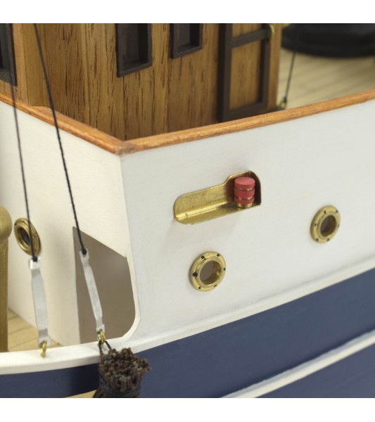 Sleepboot Sanson 1:50. Houten modelschip (Geschikt voor R/C)