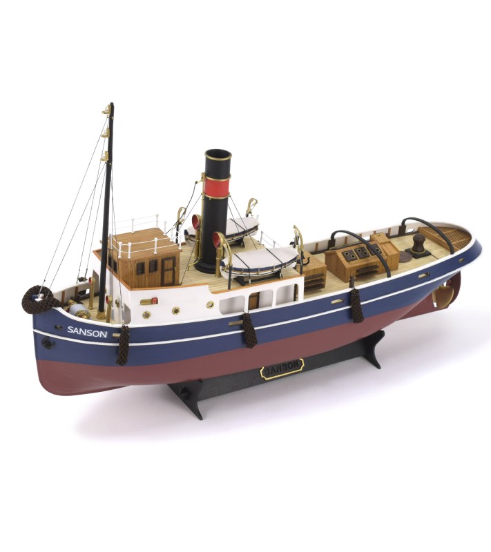 Schlepper Sanson 1:50. Holzmodellschiff (geeignet für R/C)