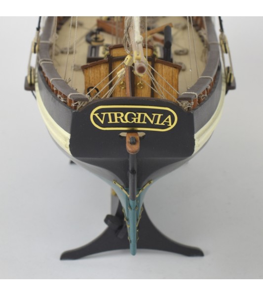 Goélette Américaine Virginia 1:41. Maquette Bateau en Bois