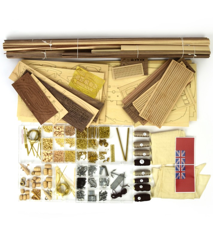 Nave mercantile HMS Bounty 1:48. Modello di legno in scala 1 2