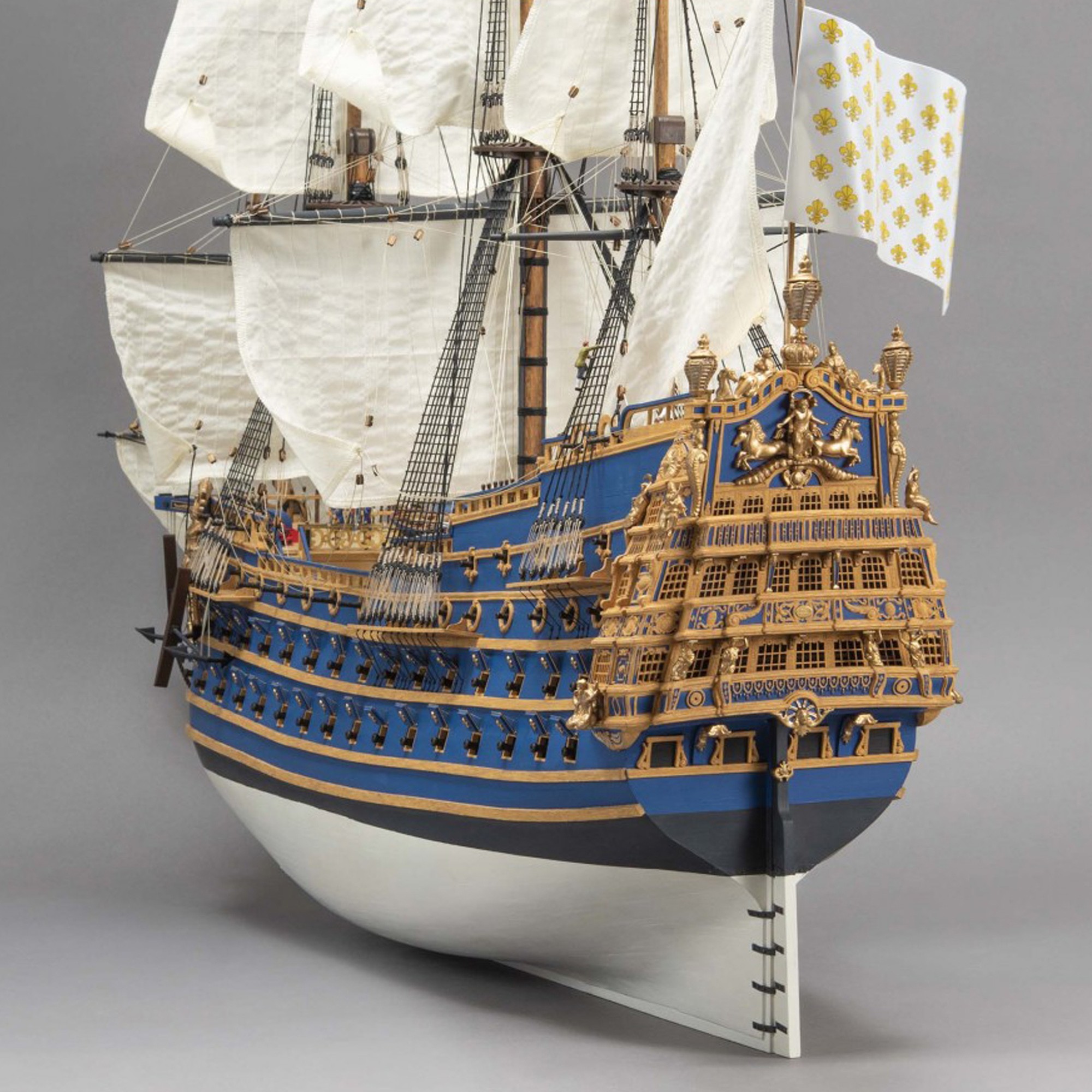 Wooden Model Ship Kit Soleil Royal 1:72. French Gun Vessel