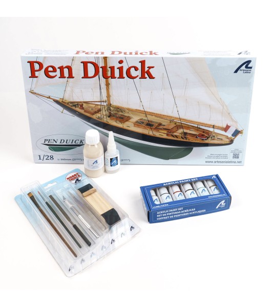Pen Duick. Pack Regalo con Maqueta, Pinturas y Herramientas