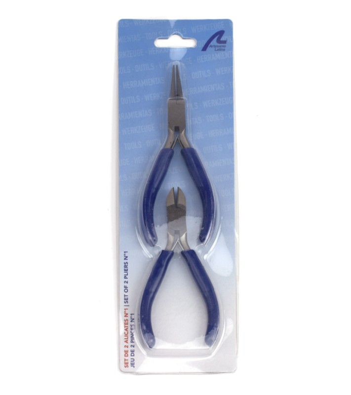 Set of 2 conical grip pliers and cutting pliers 2