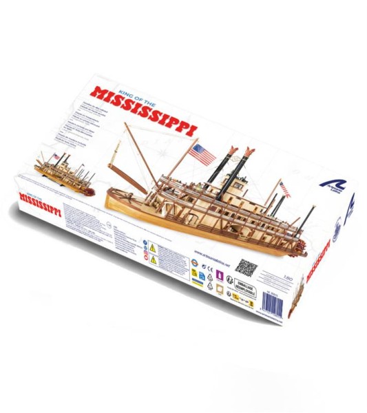 König des Mississippi 1:80. Modell eines hölzernen Dampfschiffs