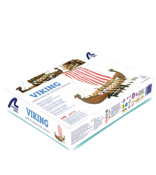 Drakkar Viking. 1:75 Trämodellfartygssats