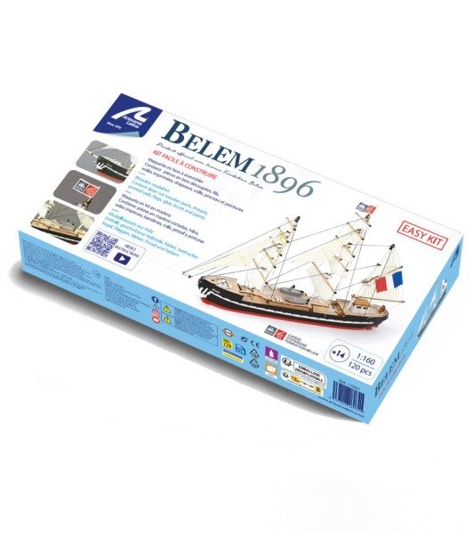 Easy Kits Ships Hermione La Fayette et Belem. Zestaw upominkowy z łatwymi do zbudowania modelami i narzędziami