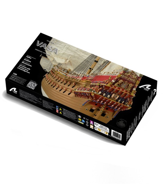 Navio de guerra Vasa 1:65. Modelo de navio em madeira