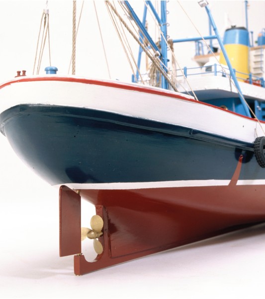 Nový Tuna Boat Marina II. stavebnice dřevěného modelu rybářské lodi v měřítku 1:50