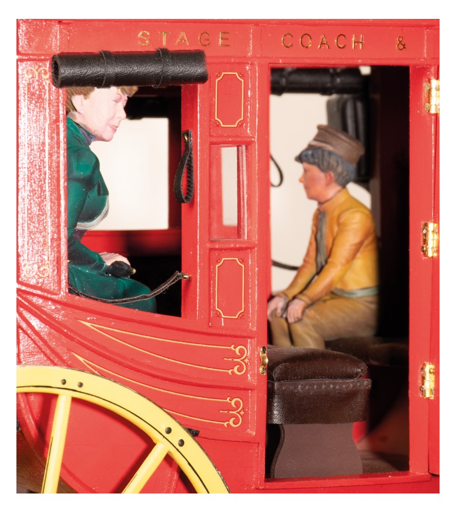 Lot de 4 figurines en résine pour la diligence...