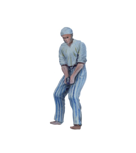 Set med 10 fartygsfigurer i metall: Kanonjärer skala 1/48