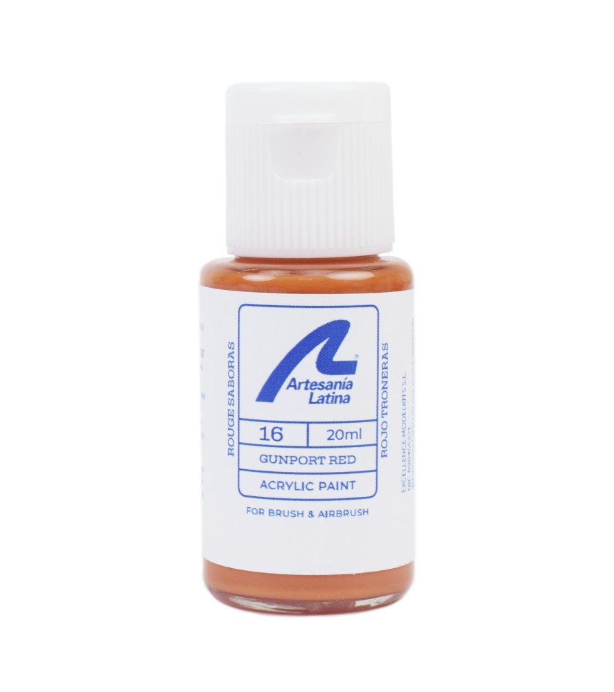 Verf op waterbasis: Gunport Red (20 ml)
