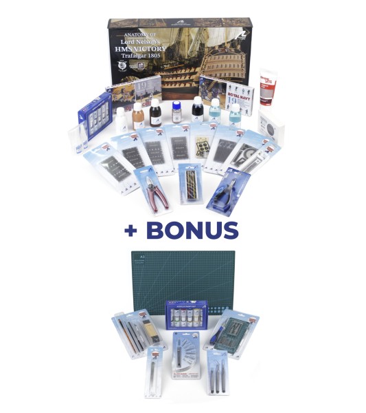 HMS Victory Anatomy Deluxe Gift Pack: tools, paints, figures, accessories...