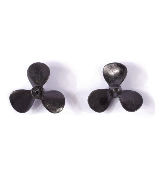 3-bladig metallpropeller 29 mm (2 st.) för modellskeppsbyggnad