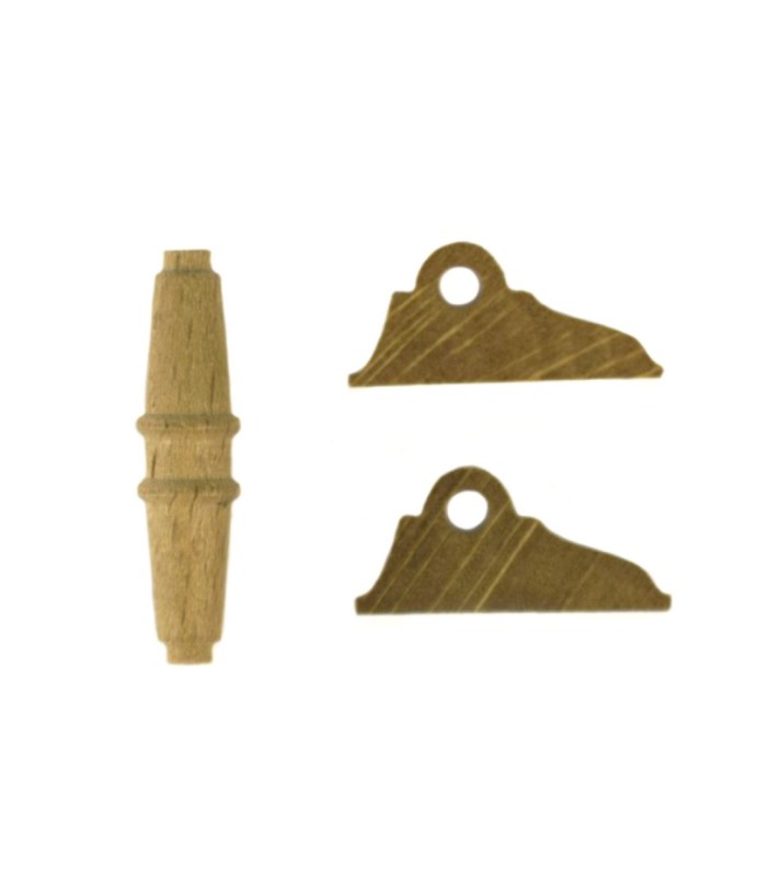 Cabestan Horizontal en Bois de Noyer 30 mm pour Modélisme... 2