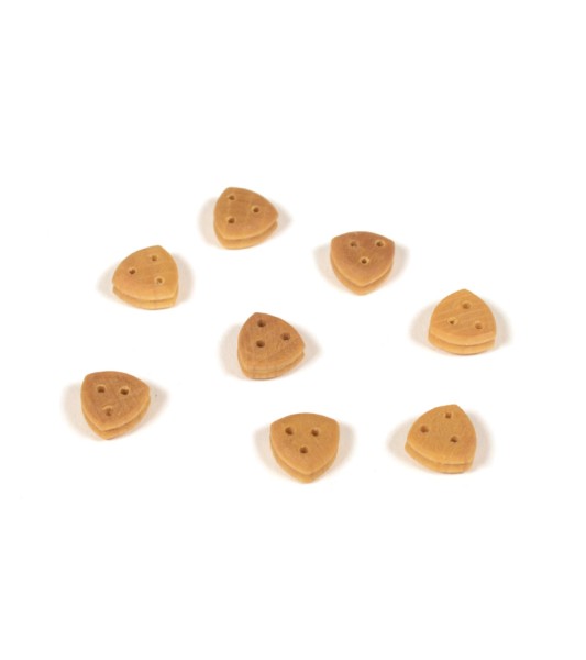 Cap de Mouton Triangulaire en Bois de Boj Dia. 7 mm (8 Unités) pour Modélisme Naval