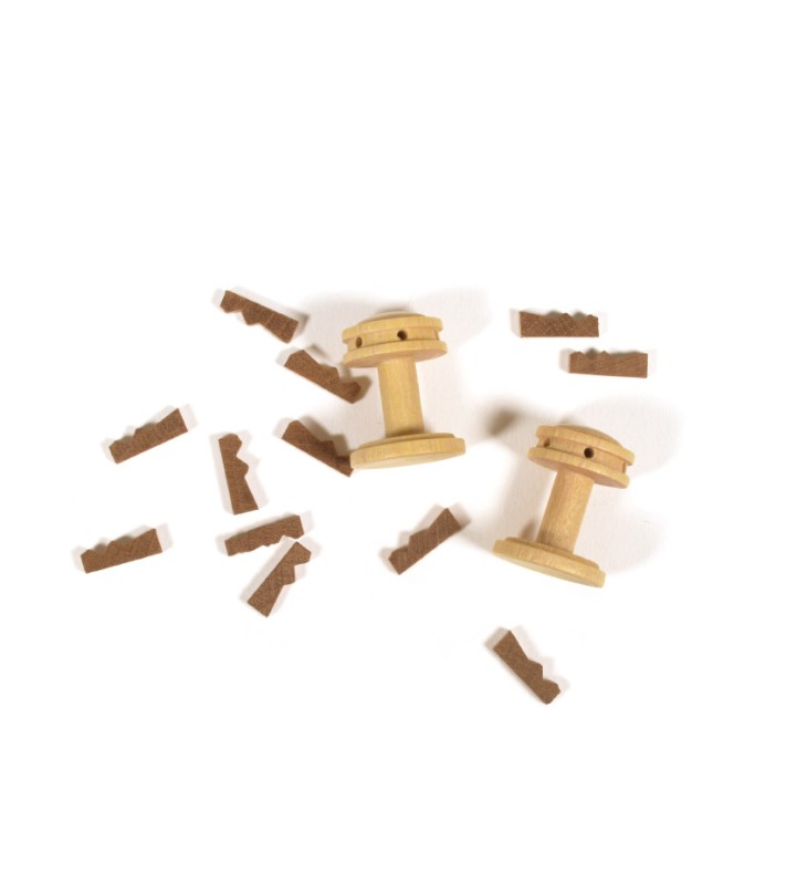 Cabestan Vertical en Hêtre 20 mm (2 Unités) et Taquets en... 2