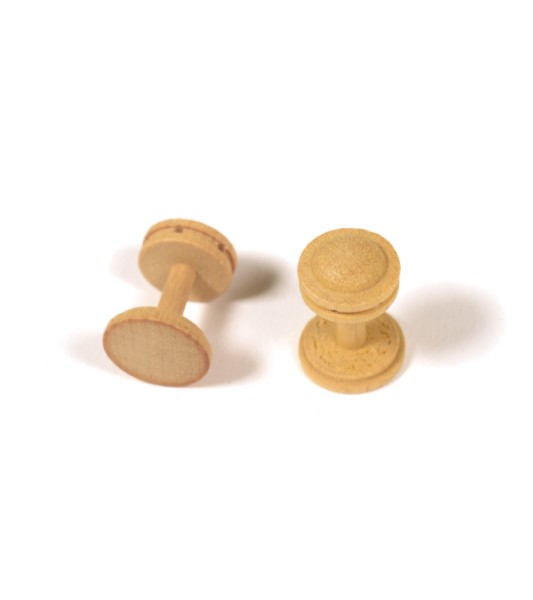 Verticale beukenlier 16 mm (2 stuks) en walnoten lierbeschermers