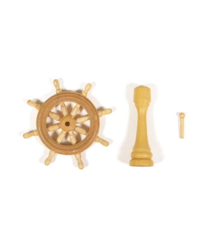 40 mm houten wiel en roer voor modelschepen 2