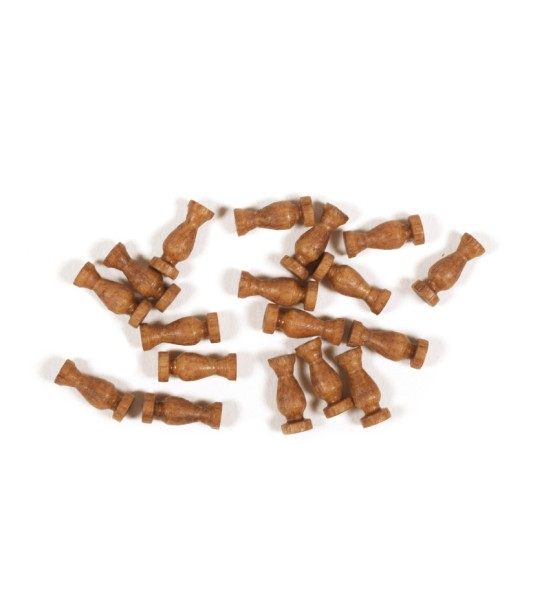 Columna de Madera de Nogal 8 mm (18 Unids.) para Modelismo Naval