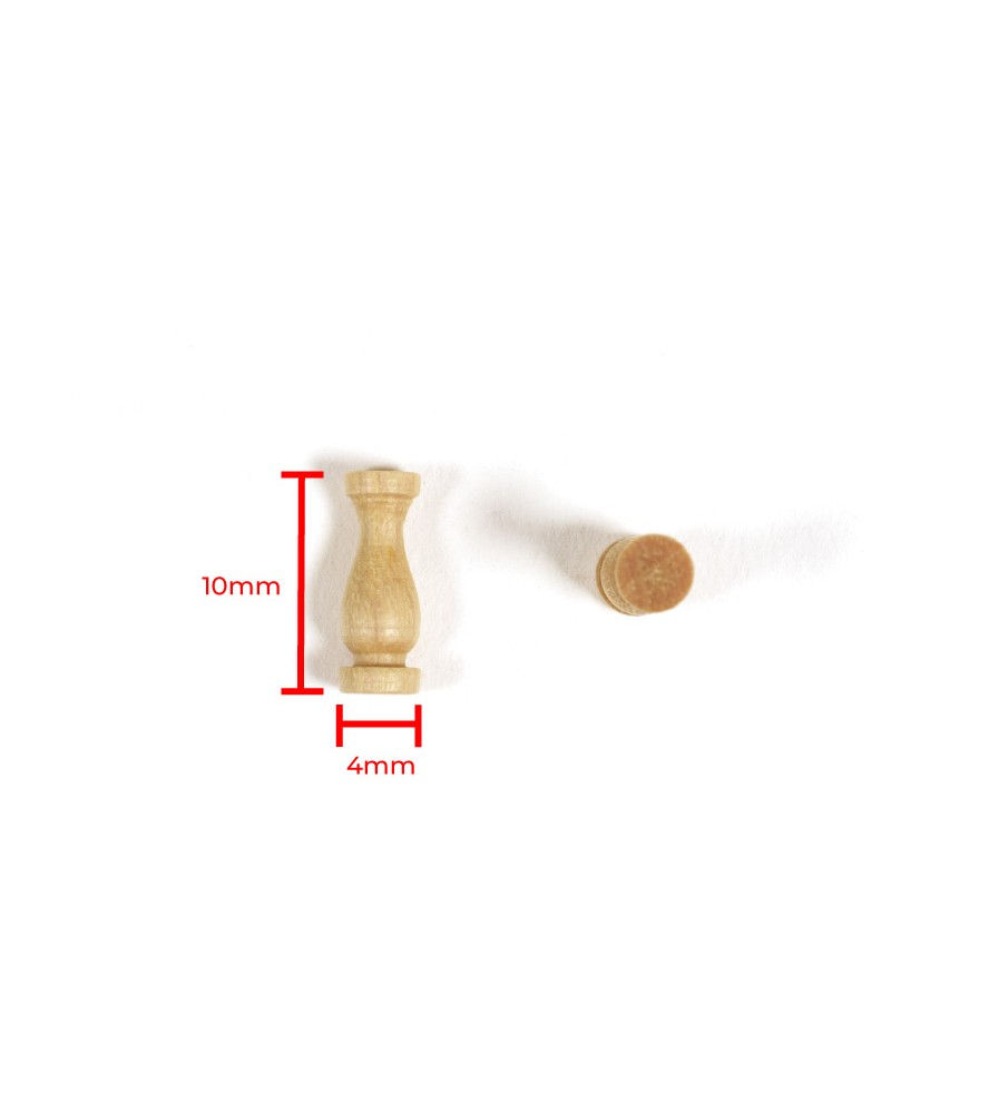 Jednoduchý sloupek z buxusového dřeva 10 mm (8...