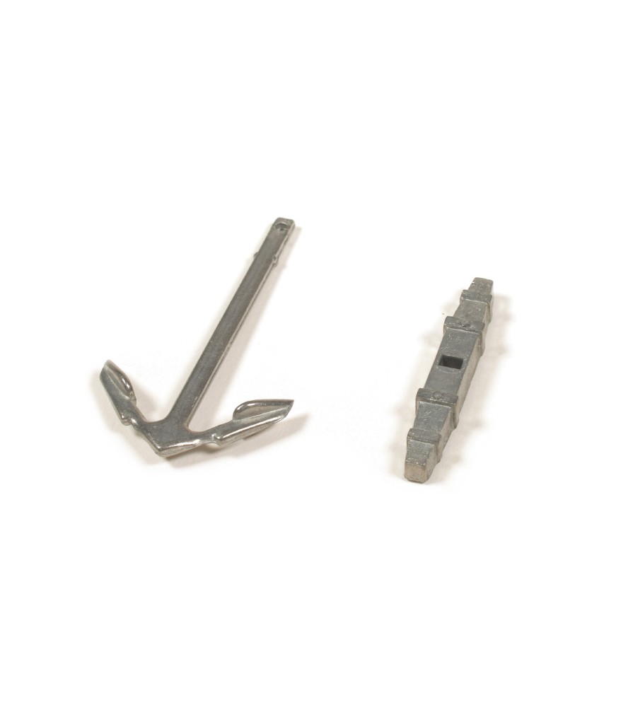 56x30 mm anker en ankerclip voor scheepsmodelbouw