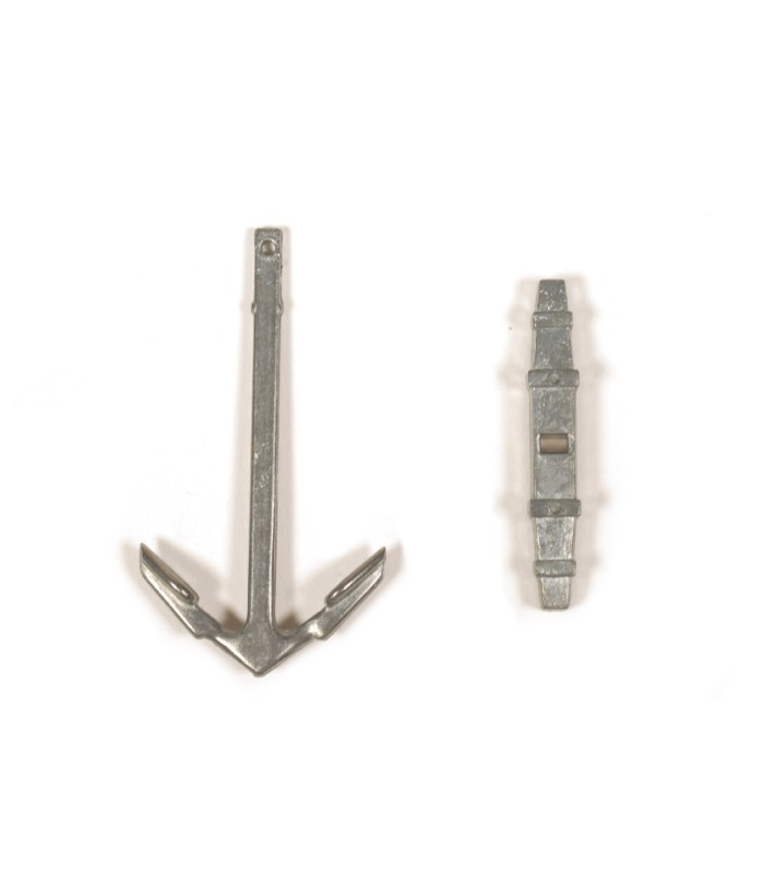 Ancre et clip d'ancre 56x30 mm pour le modélisme naval 2