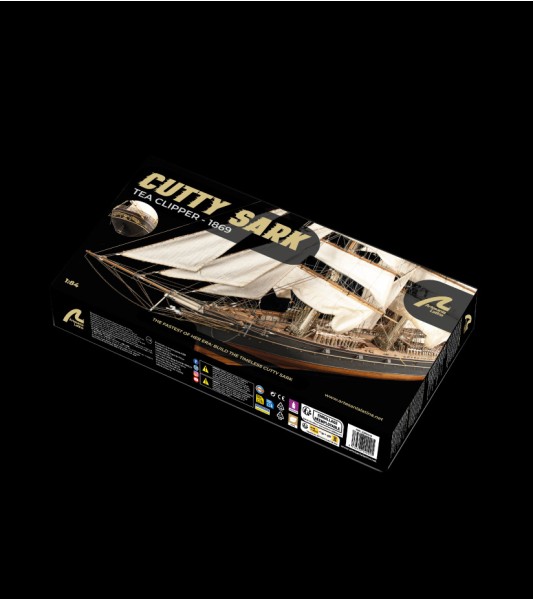Presentförpackning CUTTY SARK Tea Clipper 1:84 - Trämodellfartyg