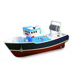 Wooden Model Ship Kit: Tug Fishing Boat Atlantis 1/15