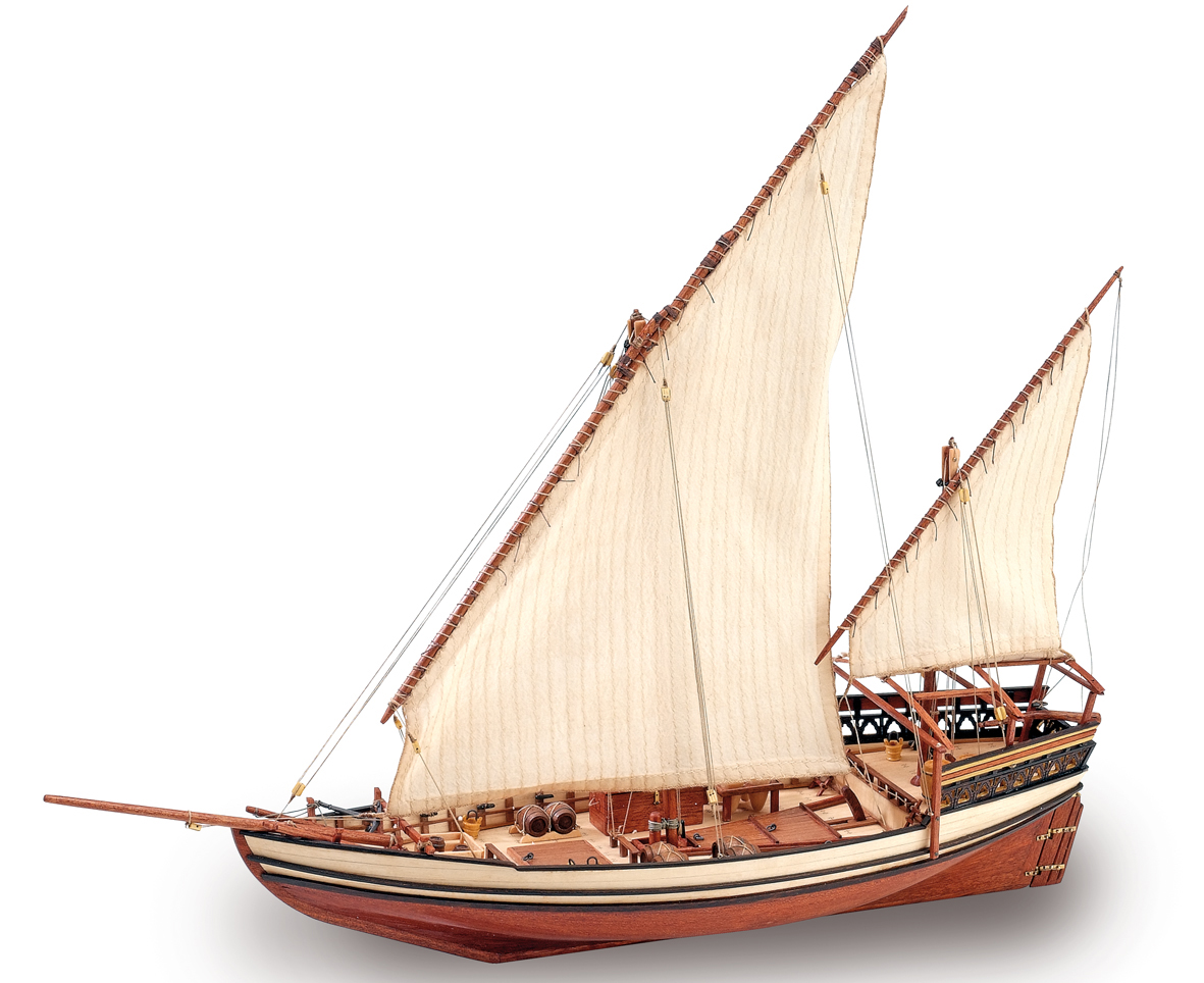 Ship modeling. Wooden Ship Model Arab Dhow Sultan 1/85