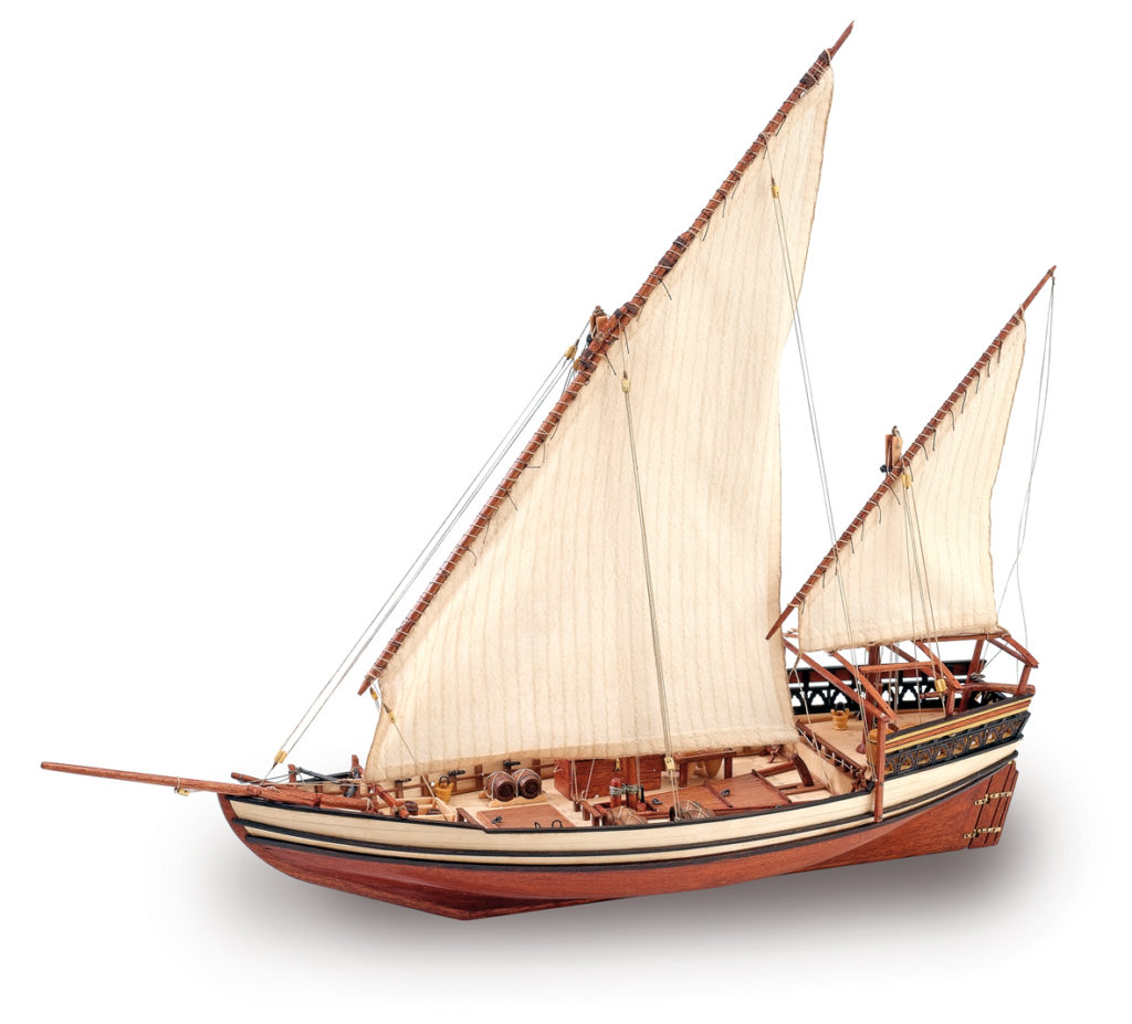 Naval modeling. Wooden Model Ship Kit: Sultan Arab Dhow 1/85 (22165).