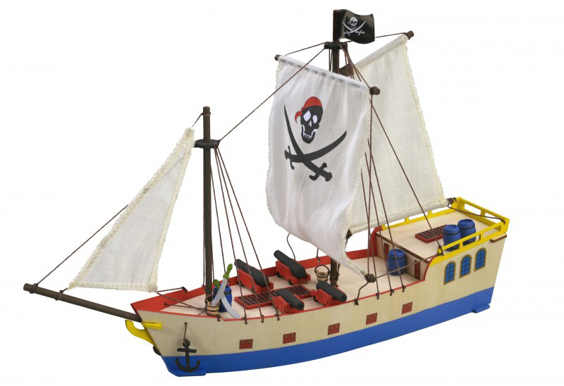 Maqueta en madera para niños +8 Barco Pirata