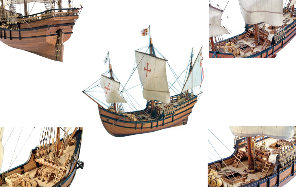 Modélisme Naval. Maquette en Bois Caravelle La Pinta 1/65 (22412).