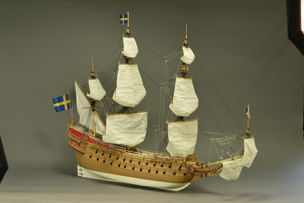 Modélisme naval. Maquette en Bois Navire de Guerre Suédois Vasa 1/65.