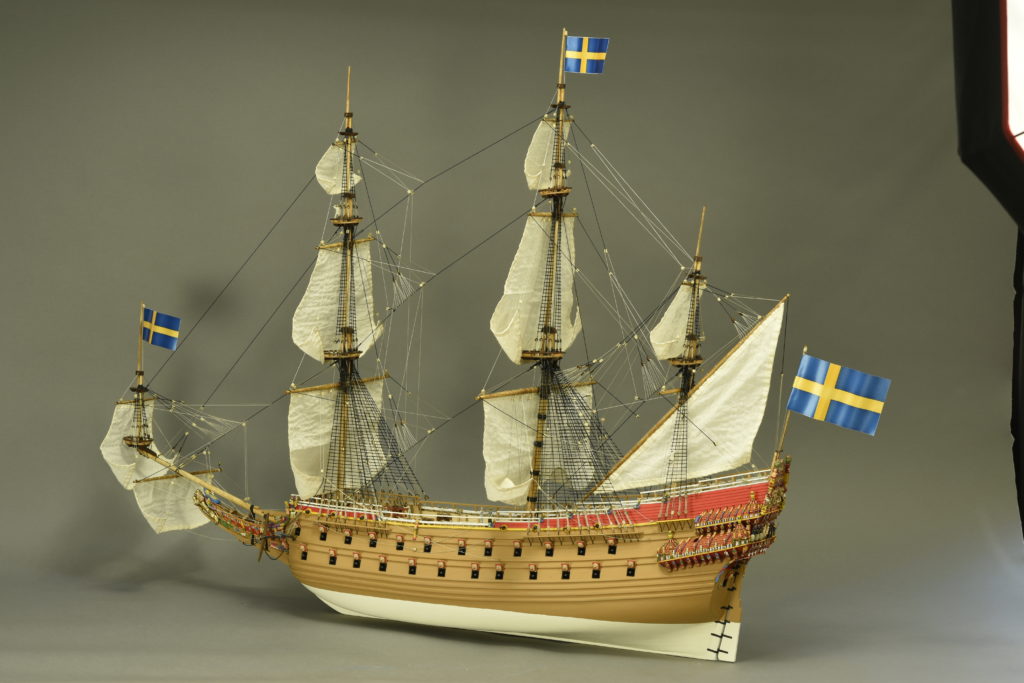 Modélisme naval. Maquette en Bois du Navire de Guerre Suédois Vasa 1/65.