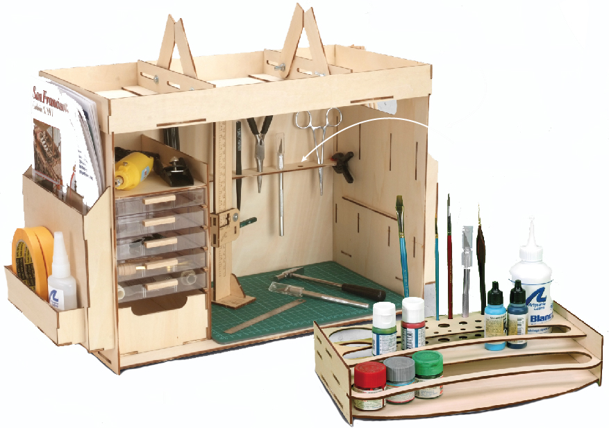 Compact Workshop (27648) and Modeler's Paintings and Tools Organizer (27648P).