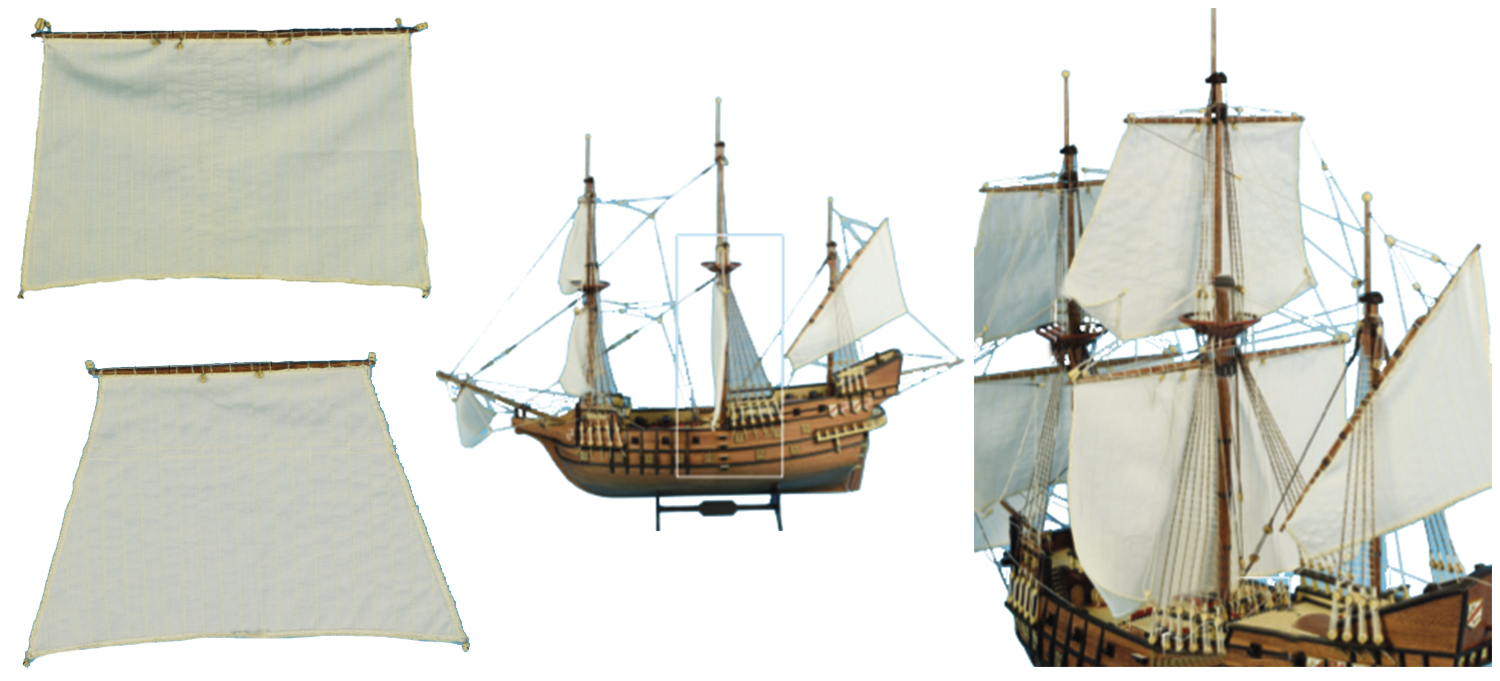 Maquette bateau en bois type 3 Mâts Barque