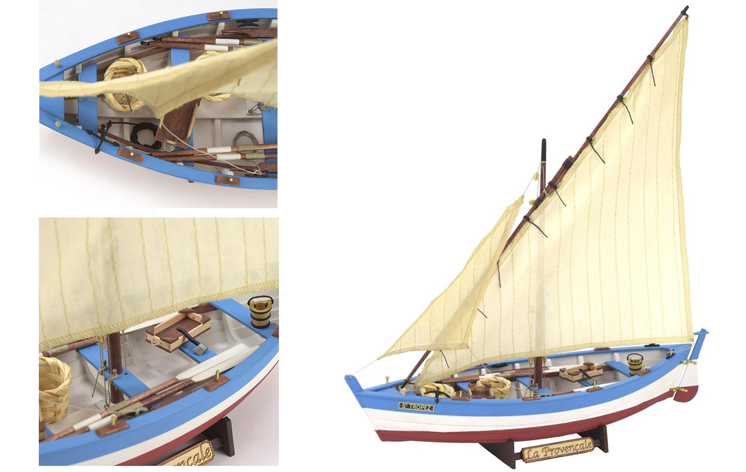 Maqueta para montar barco pesquero en madera. Kit modelismo naval