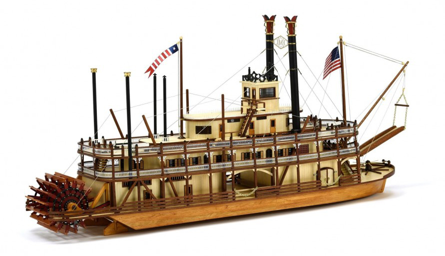 Modelismo Naval. Nueva Maqueta de Barco de Vapor en Madera King of the Mississippi 1/80 (20515).