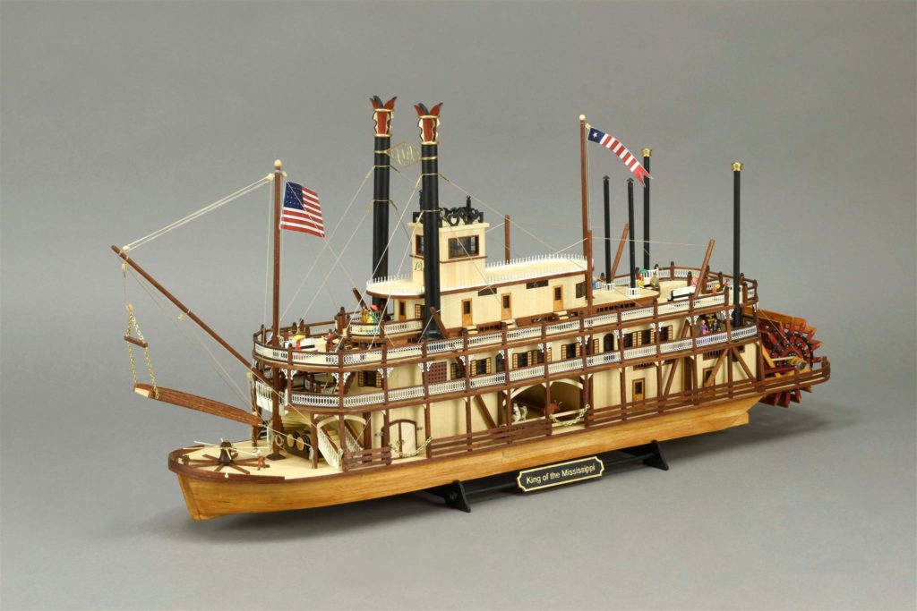 Ship Model Building. Wooden Paddle Steamer Model Renewed King of the Mississippi 1/80 (20515).