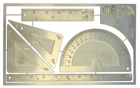 Small Model Building Tools. Micro Rulers Set or Micro Drawing Set.