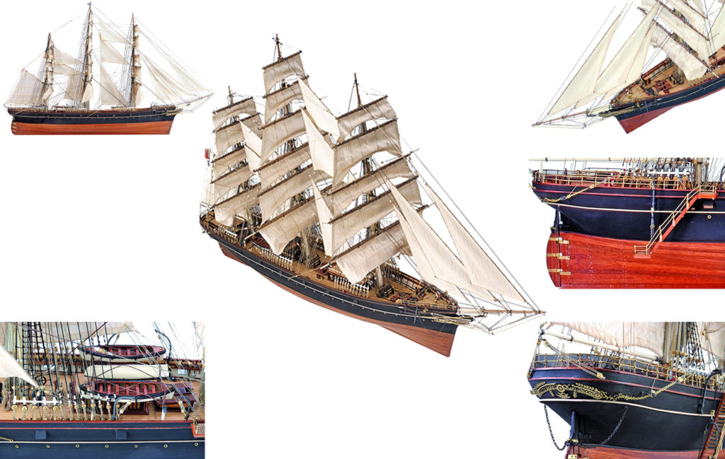 Modélisme Naval pour Experts. Maquette de Bateau en Bois Clipper à Thé Cutty Sark (22800).