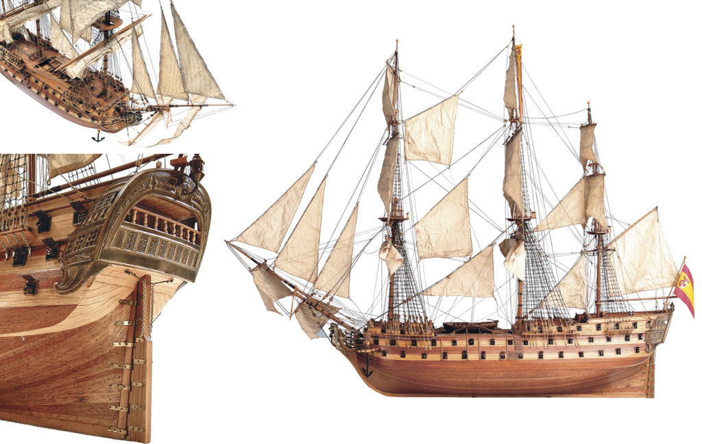 Maquette de bateau en bois Navire de Ligne San Juan de Nepomuceno (22860).