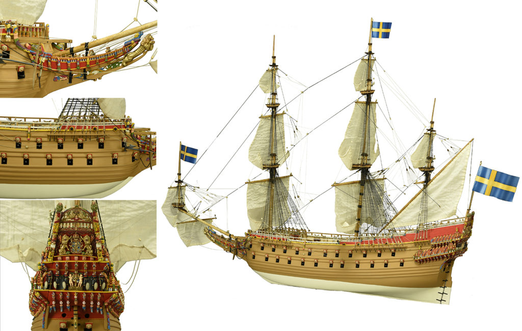 Maquette de bateau en bois pour modélistes experts Navire de Guerre Suédois Vasa (22902).