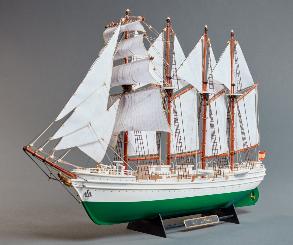 Wooden Ship Modeling Kit. New Spanish Training Ship Model Juan Sebastian Elcano and Esmeralda 1/250 (22260).