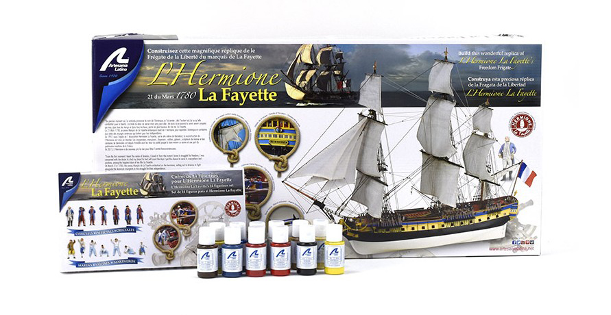 Hermione La Fayette Gift Pack: Ship model, Figurines and Paints (22517-L) by Artesania Latina.