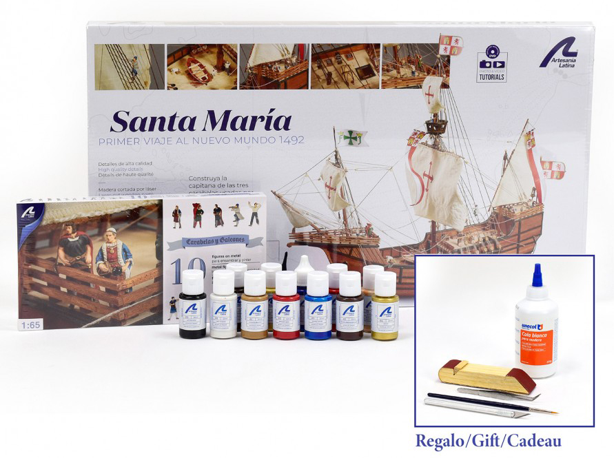 Modeling Gift Packs: Ship Model of Caravel Santa Maria (22411-L) by Artesania Latina.