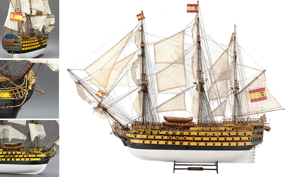 Naval Modeling for Experts: Spanish Ship of the Line Santa Ana Trafalgar Edition 1805 (22905-N) by Artesania Latina.