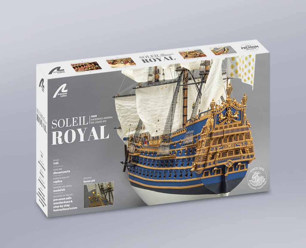 Modelismo naval. Maqueta Soleil Royal en Madera a Escala 1/72 (22904).